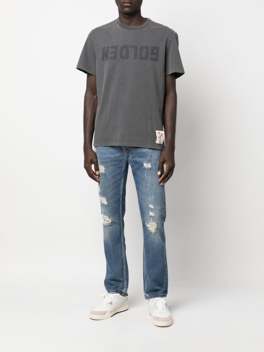Grey Crewneck Printed T-Shirt 2