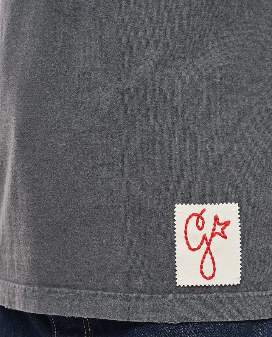 Grey Crewneck Printed T-Shirt 4