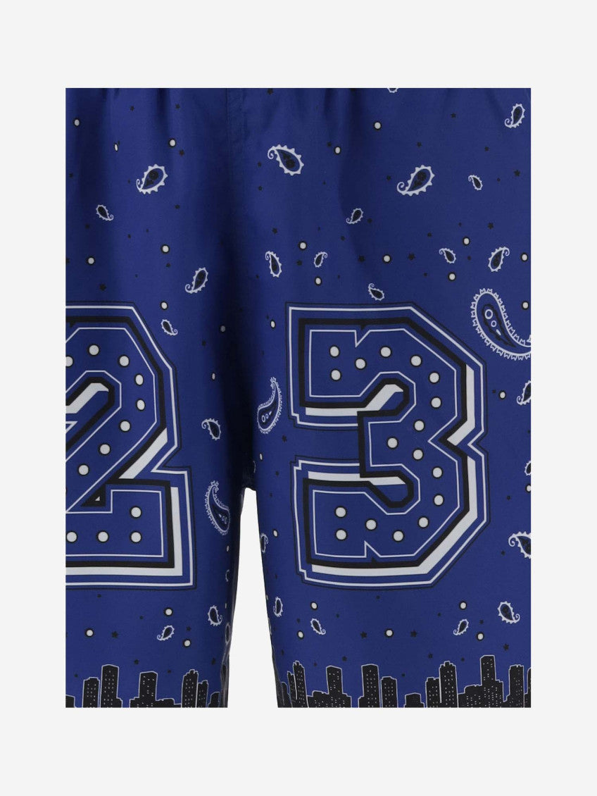 Blue Bandana Swim Shorts 3
