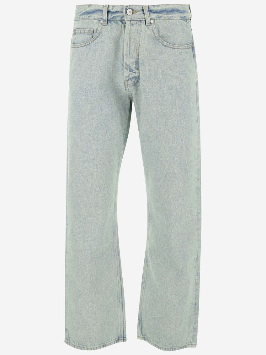 Light Blue Straight Leg Jeans 1