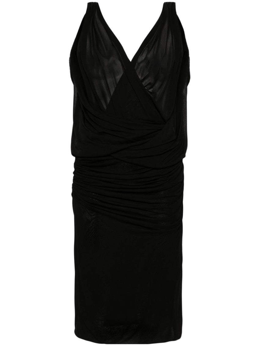 Black V-Neck Dress 1