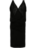 Black V-Neck Dress 1