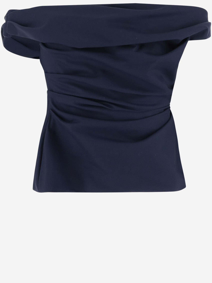 Blue Off-shoulders Top 1