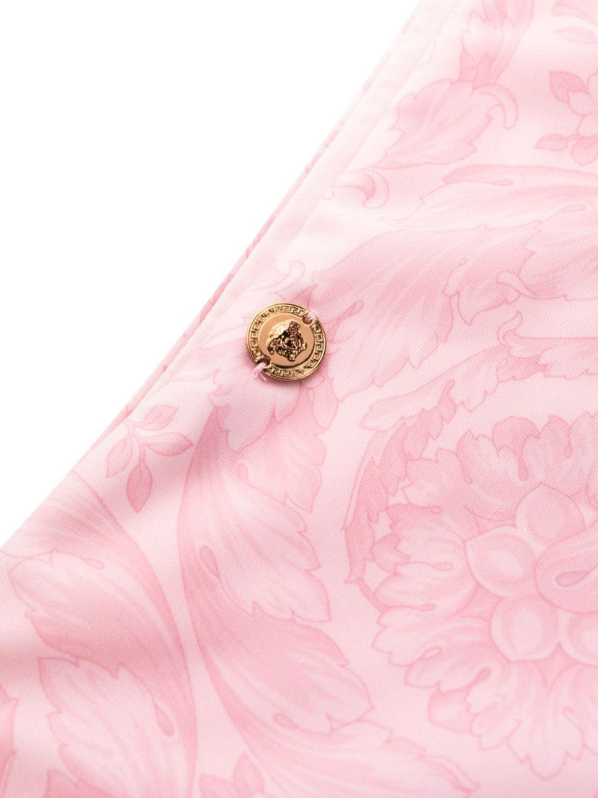Light Pink Barocco Print Bikini Bottoms 2