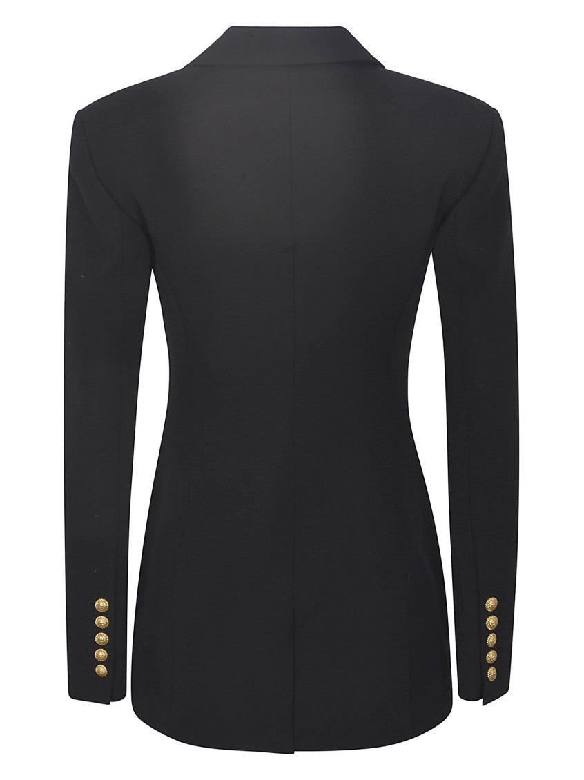 Black 2-button cinched-waist jacket 3