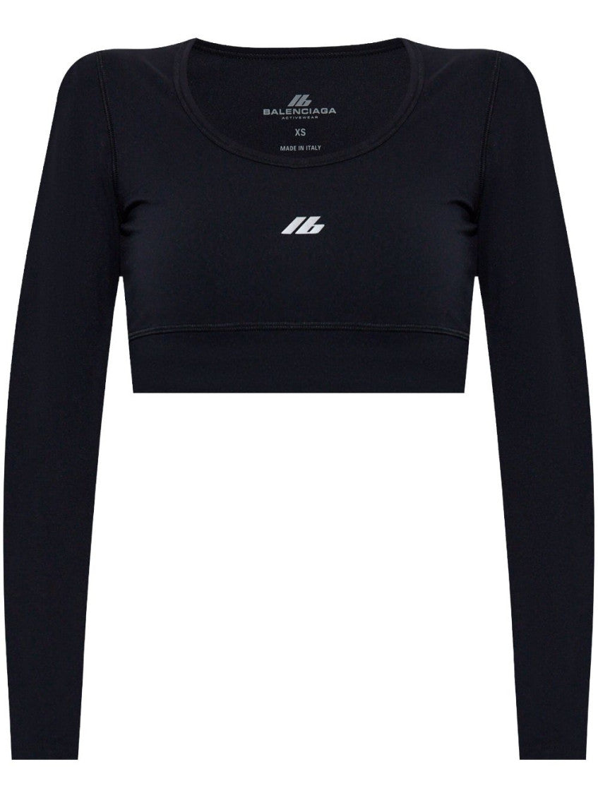 Black Logo Cropped Top 1