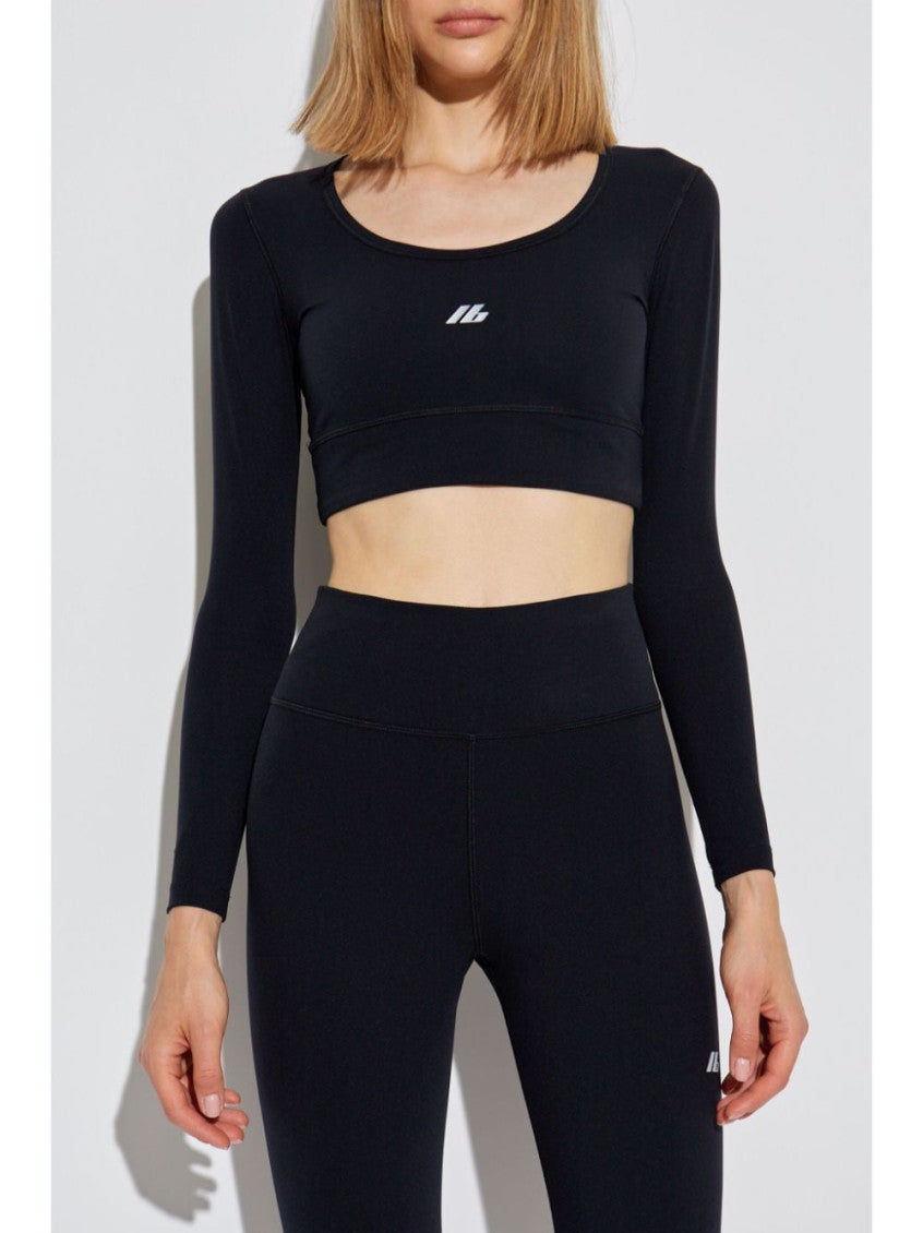 Black Logo Cropped Top 2