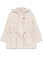 White Linen And Cotton Blend Jacket 1