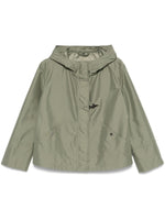 Green Short parka coat 1