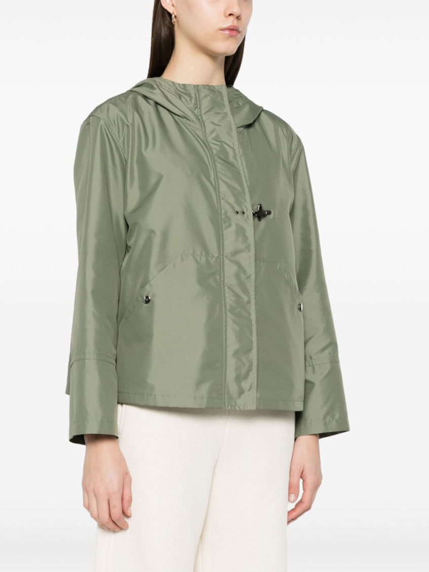 Green Short parka coat 2