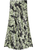 Black Printed Satin Skirt 1