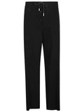 Black Drawstring wool trousers 1