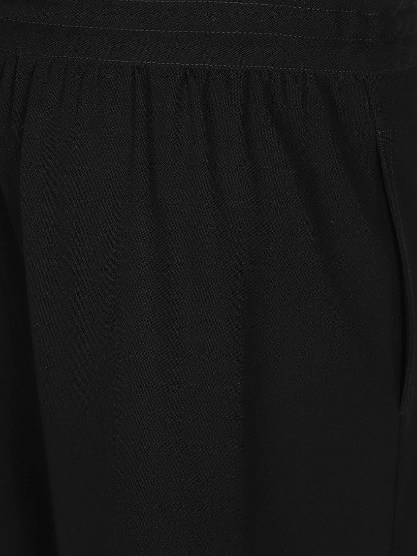Black Drawstring wool trousers 3
