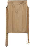 Beige Belted midi skirt 1