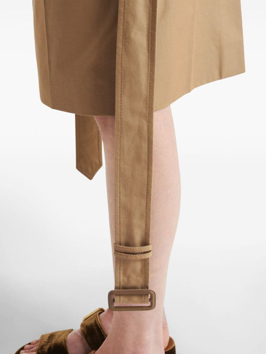 Beige Belted midi skirt 2
