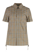 Beige Checked cotton shirt 1