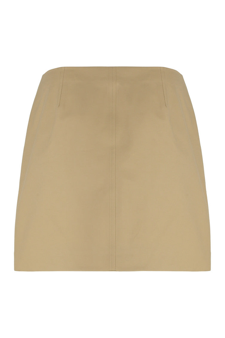 Beige A-Line Mini Skirt 2