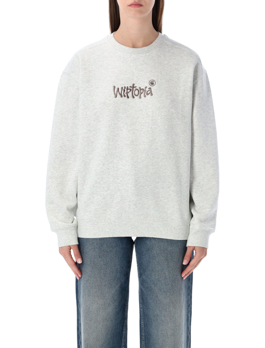 Light Grey Crew Neck Logo Sweatshirt 1