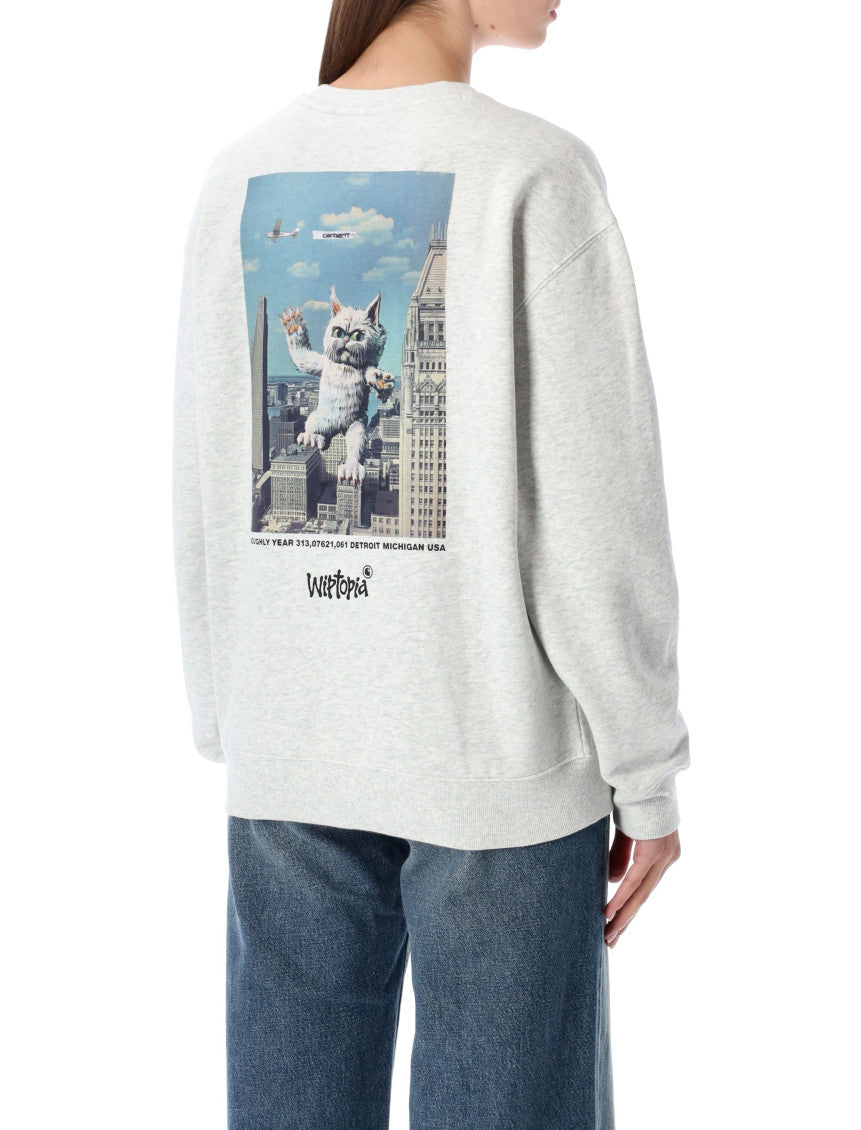 Light Grey Crew Neck Logo Sweatshirt 2