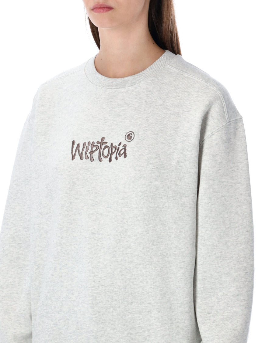 Light Grey Crew Neck Logo Sweatshirt 3