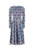 Light Blue Floral Print Midi Dress 1