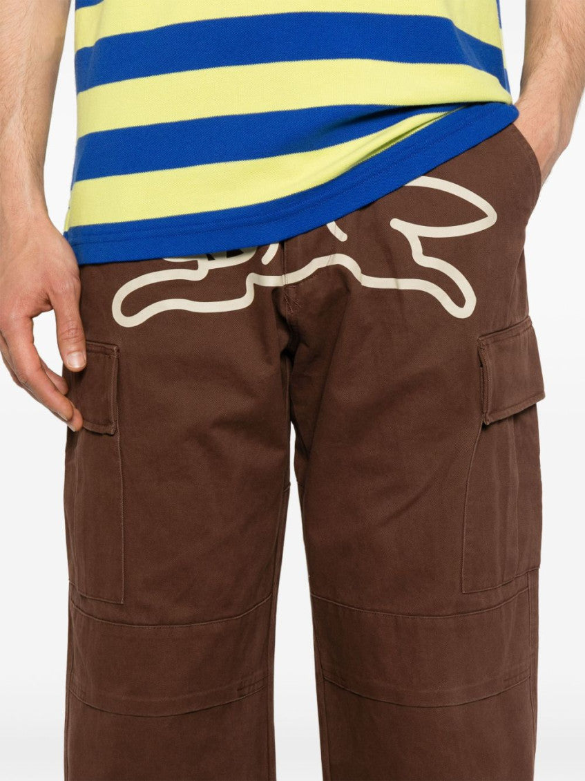 Brown Logo Cargo Trousers 2