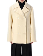 Beige Double-breasted Coat 1