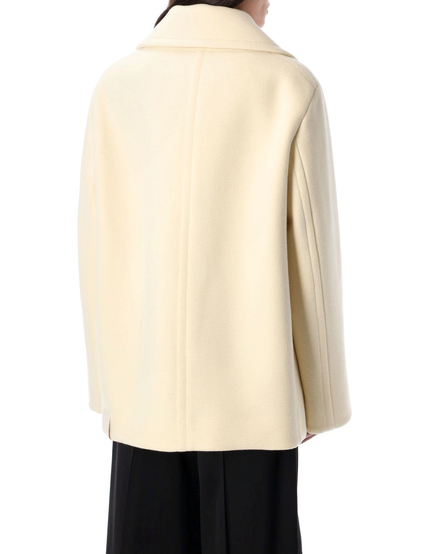 Beige Double-breasted Coat 2
