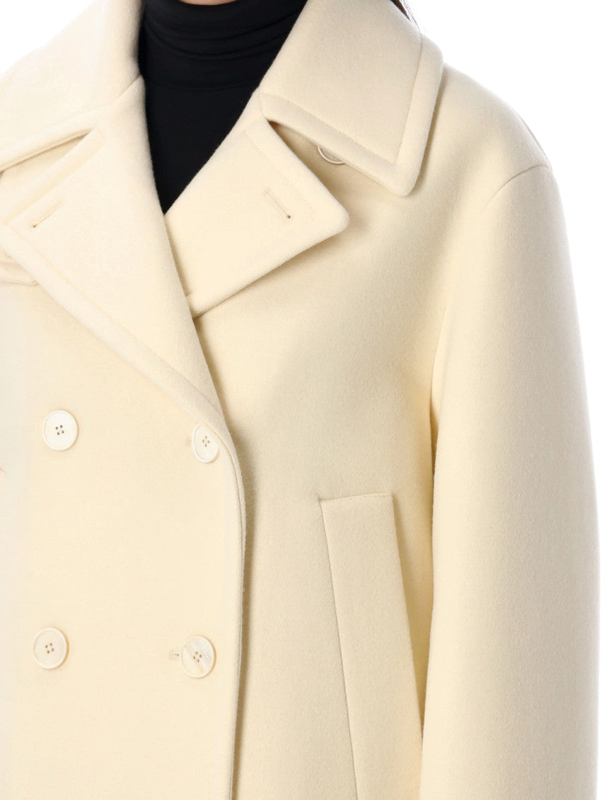 Beige Double-breasted Coat 3