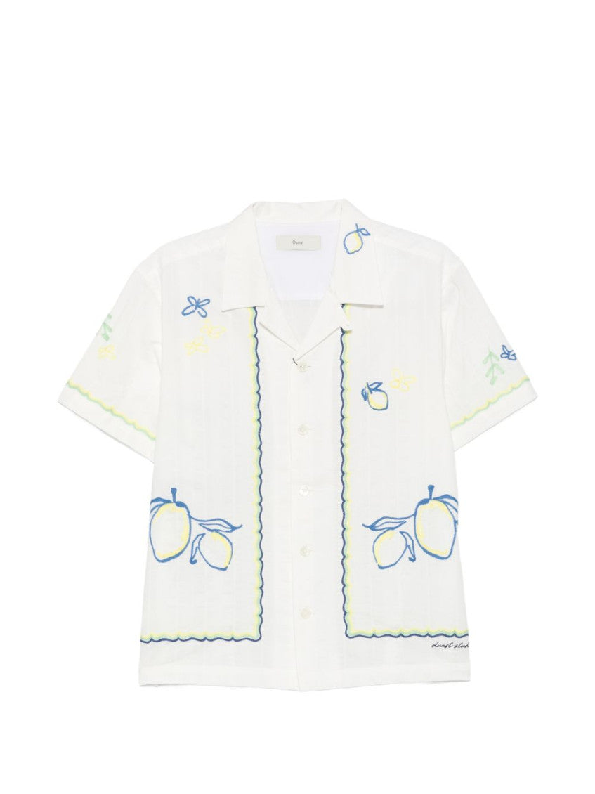 White Regular Embroidered Shirt 1