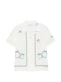 White Regular Embroidered Shirt 1