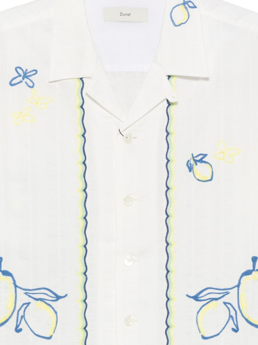 White Regular Embroidered Shirt 3