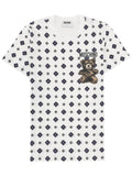 White Printed Crew Neck T-Shirt 1