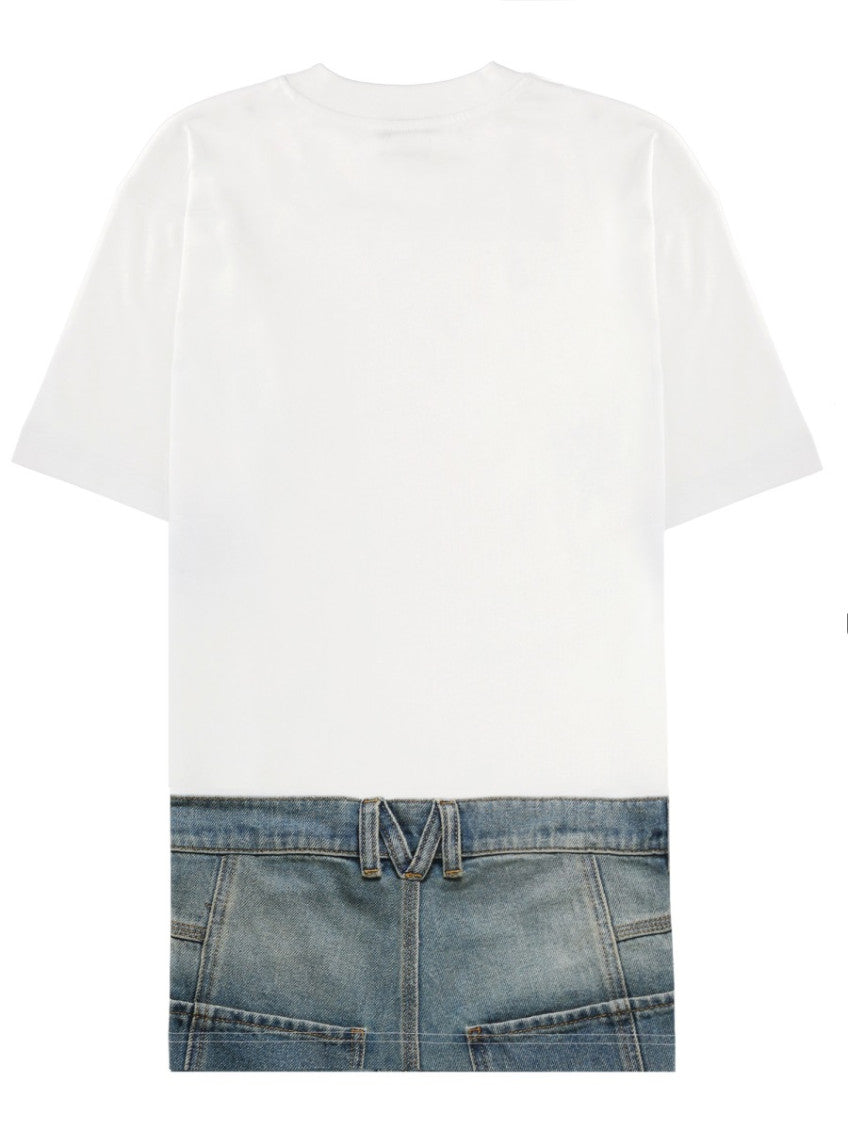 White Logo Crew Neck T-Shirt 2