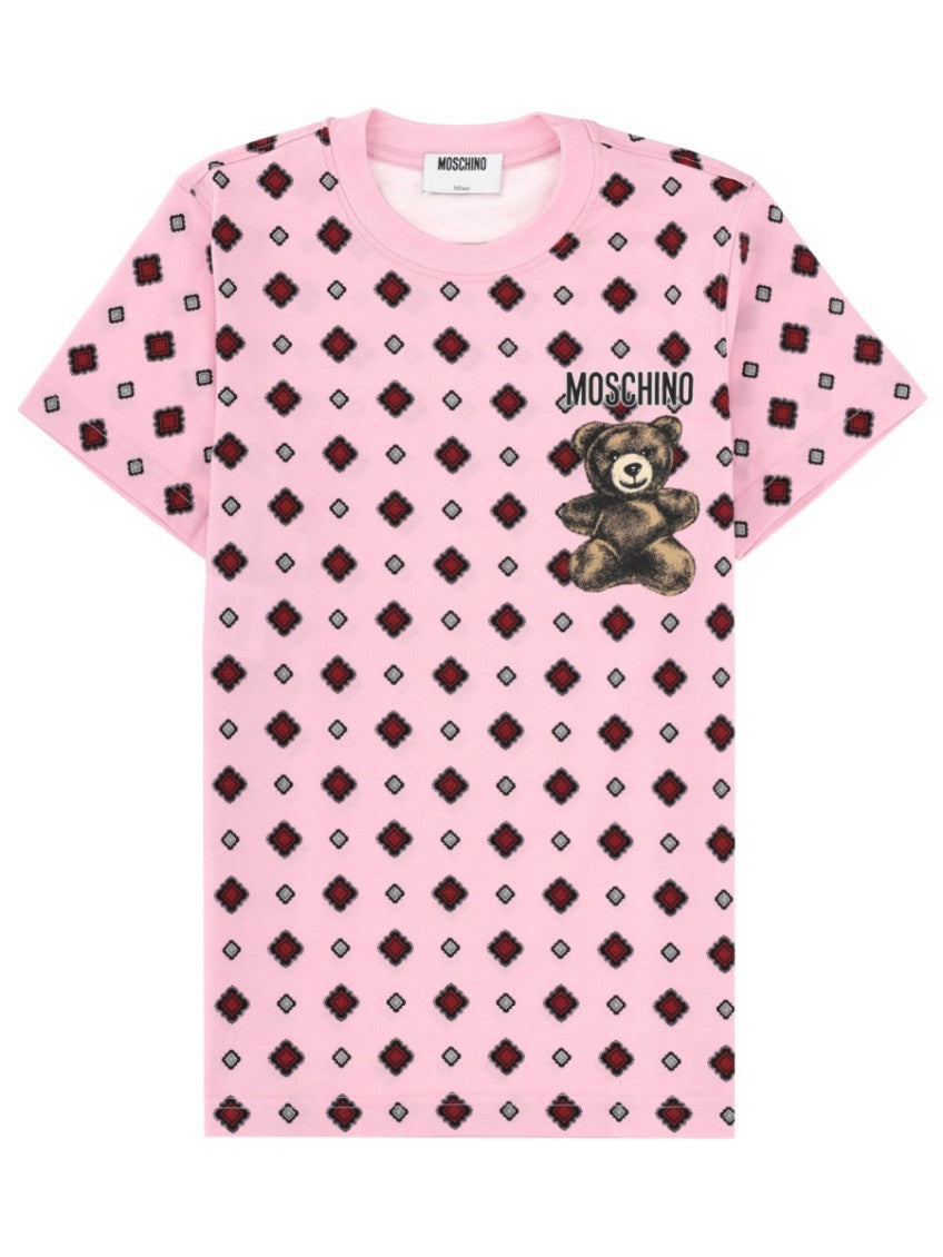 Pink Graphic Crew Neck T-Shirt 1