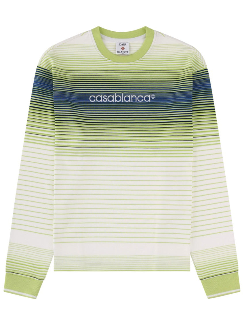 Multicolor Stripes Crew Neck T-Shirt 1