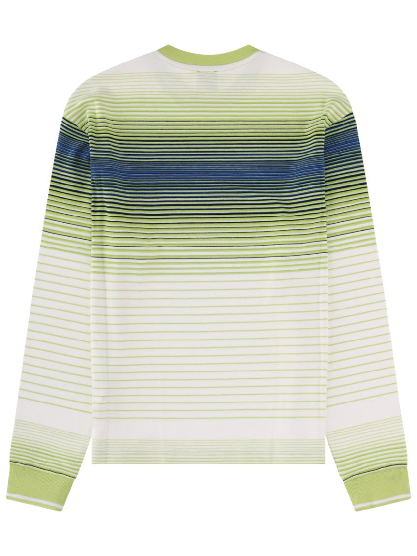 Multicolor Stripes Crew Neck T-Shirt 2
