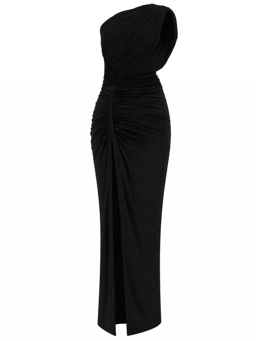 Black One Shoulder Maxi Dress 1