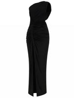 Black One Shoulder Maxi Dress 1