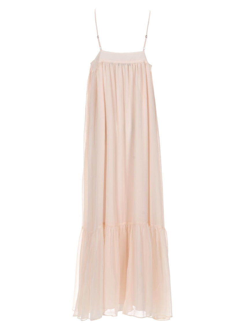 Light Brown Square Neck Maxi Dress 3