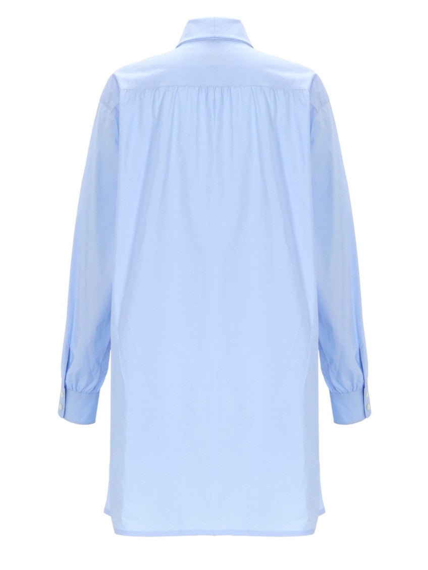 Blue Band Collar Mini Dress 3