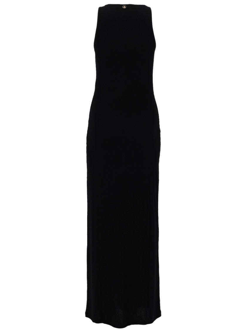 Black Embellished Round Neck Maxi Dress 3