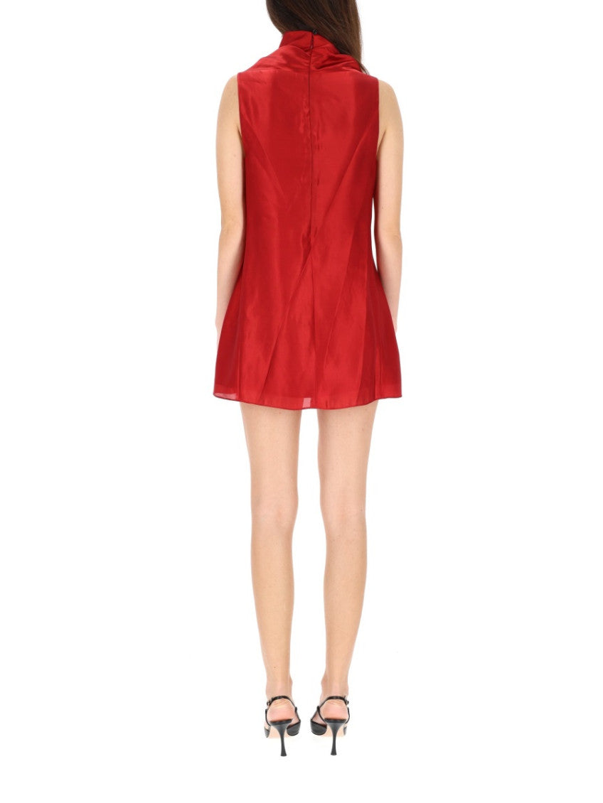 Red Turtle Neck Mini Dress 3