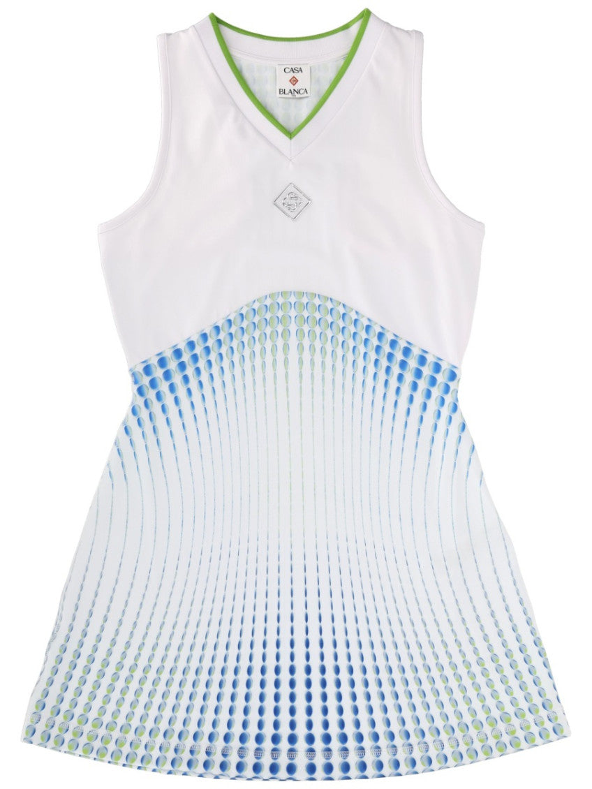 Multicolor Printed V Neck Mini Dress 1