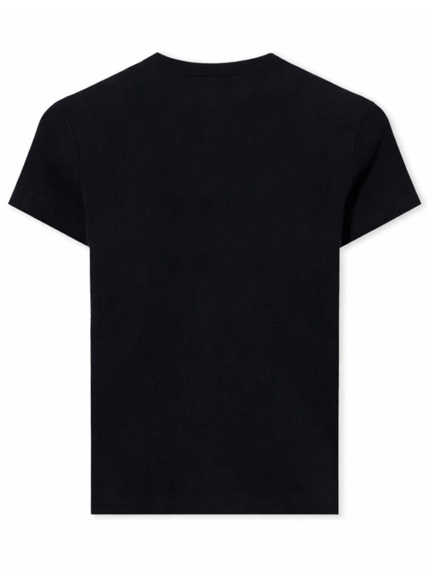Black Logo Round Neck T-Shirt 3