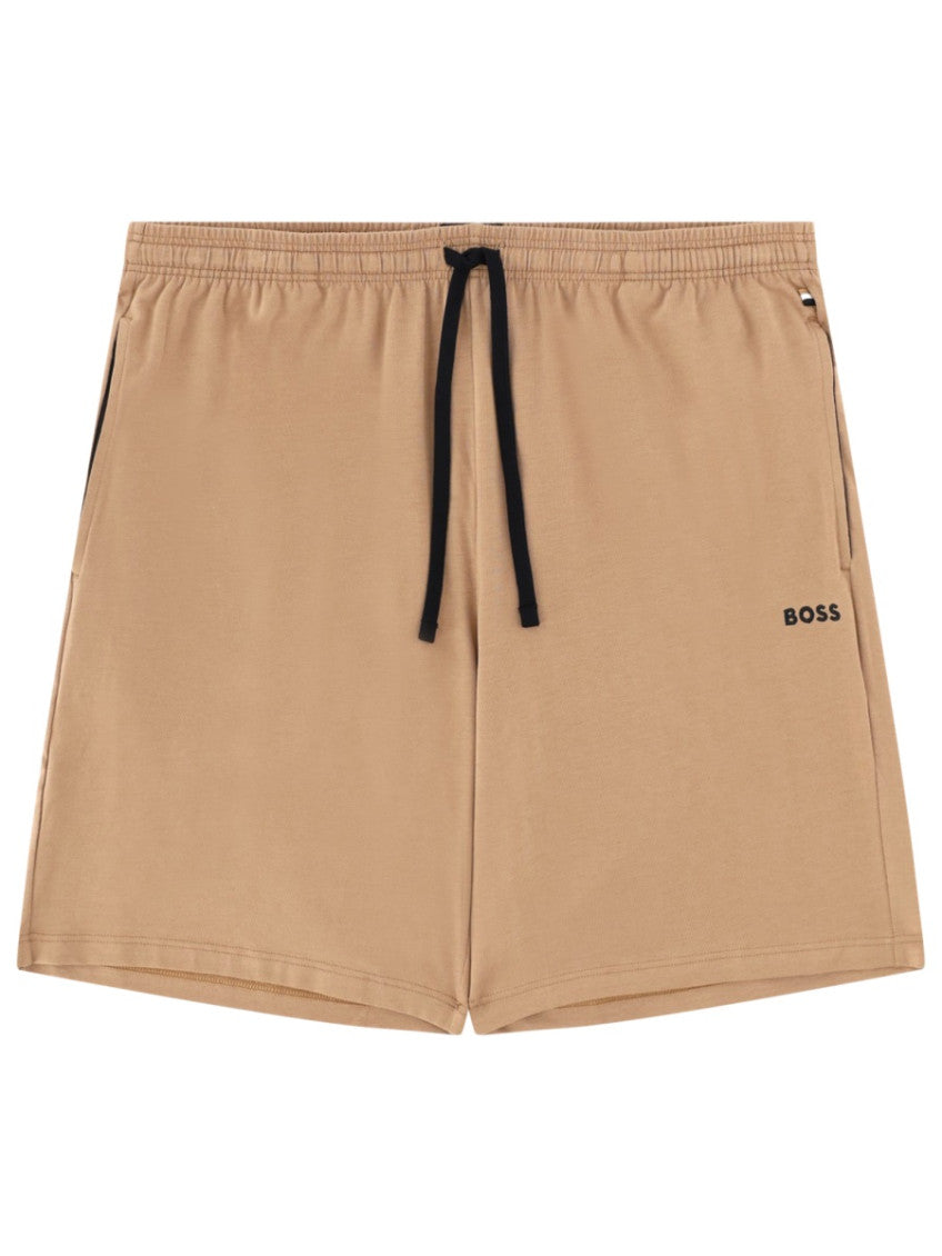 Beige Logo Shorts 1