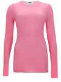 Pink Solid Round Neck T-Shirt 1
