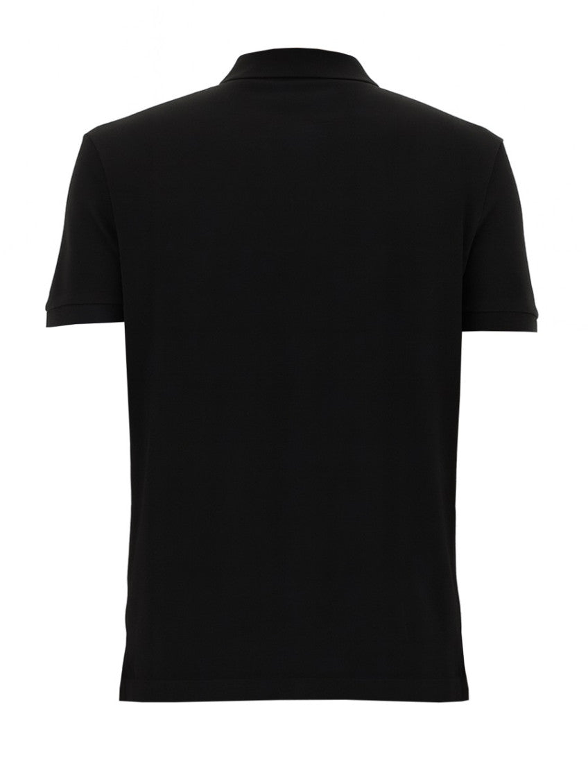 Black Solid Shirt Collar Polo 2