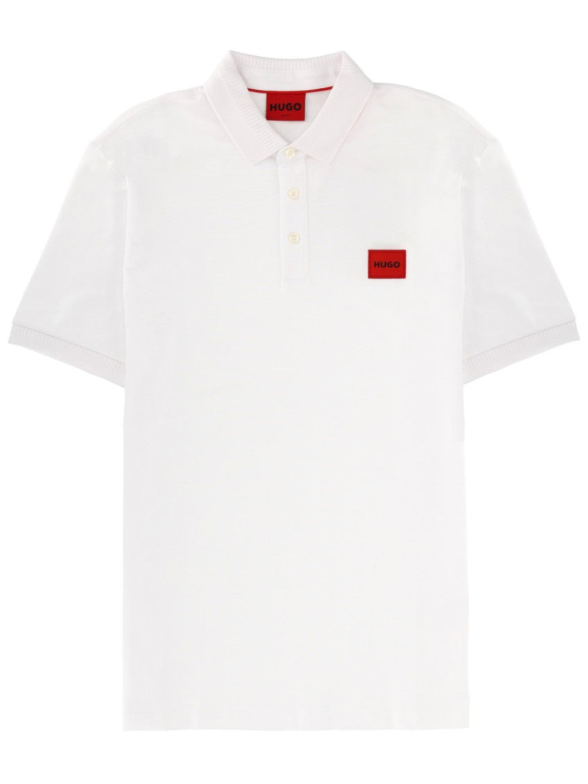 White Logo Shirt Collar Polo 1
