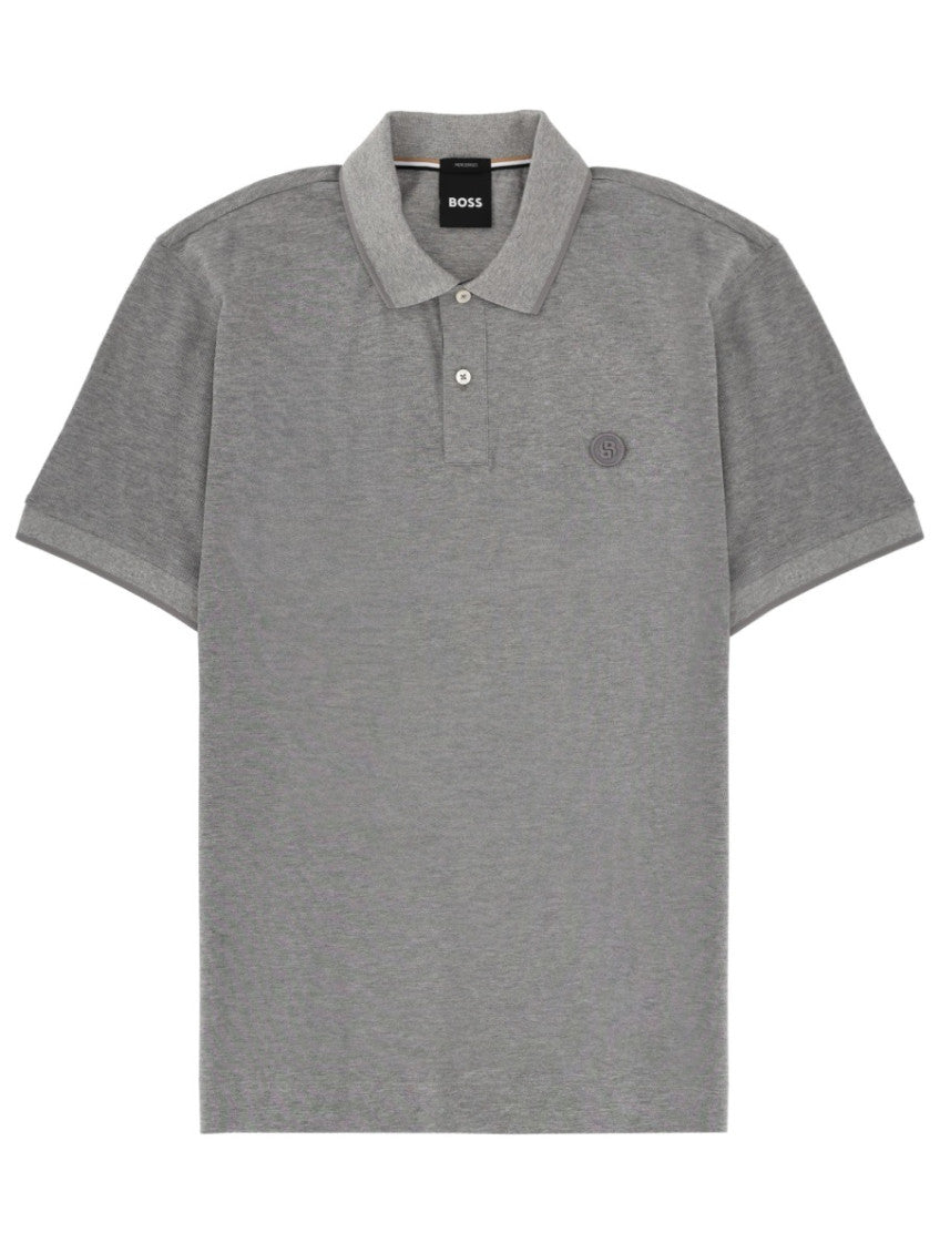 Grey Solid Shirt Collar Polo 1